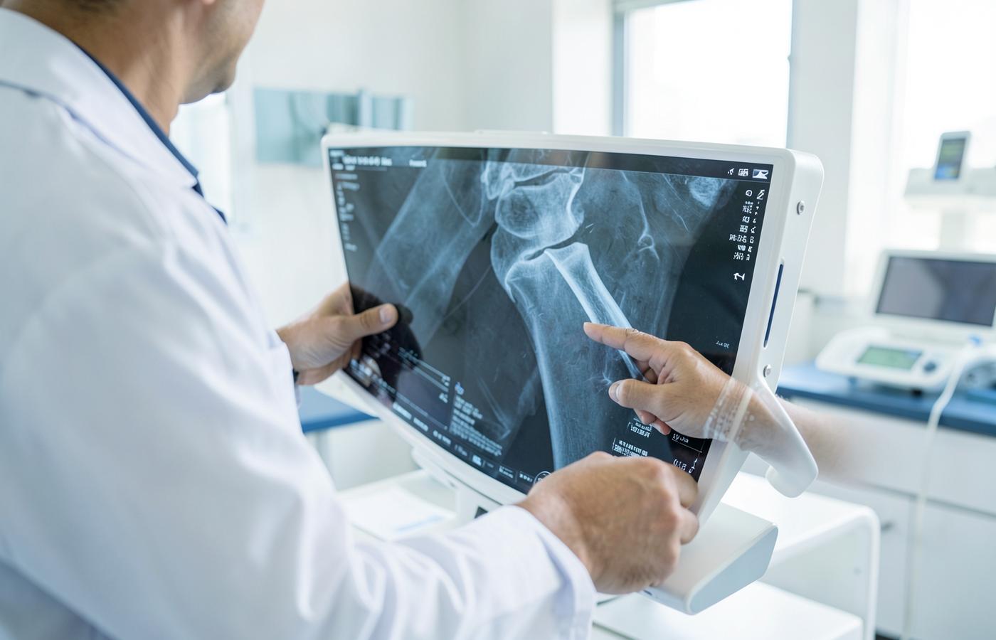 Orthopedic radiographic imaging examination and digital alignment evaluation